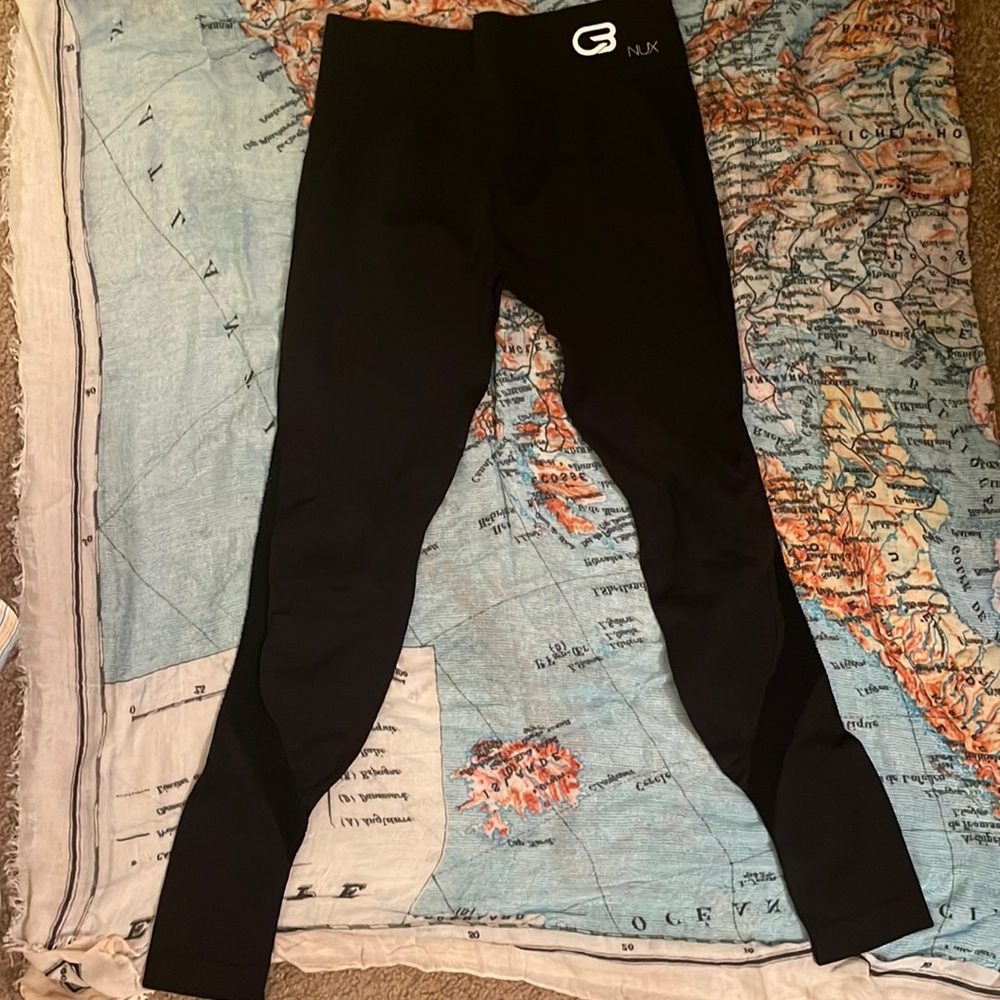 CycleBar high waisted Nux black mesh leggings